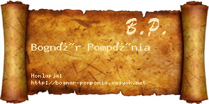 Bognár Pompónia névjegykártya